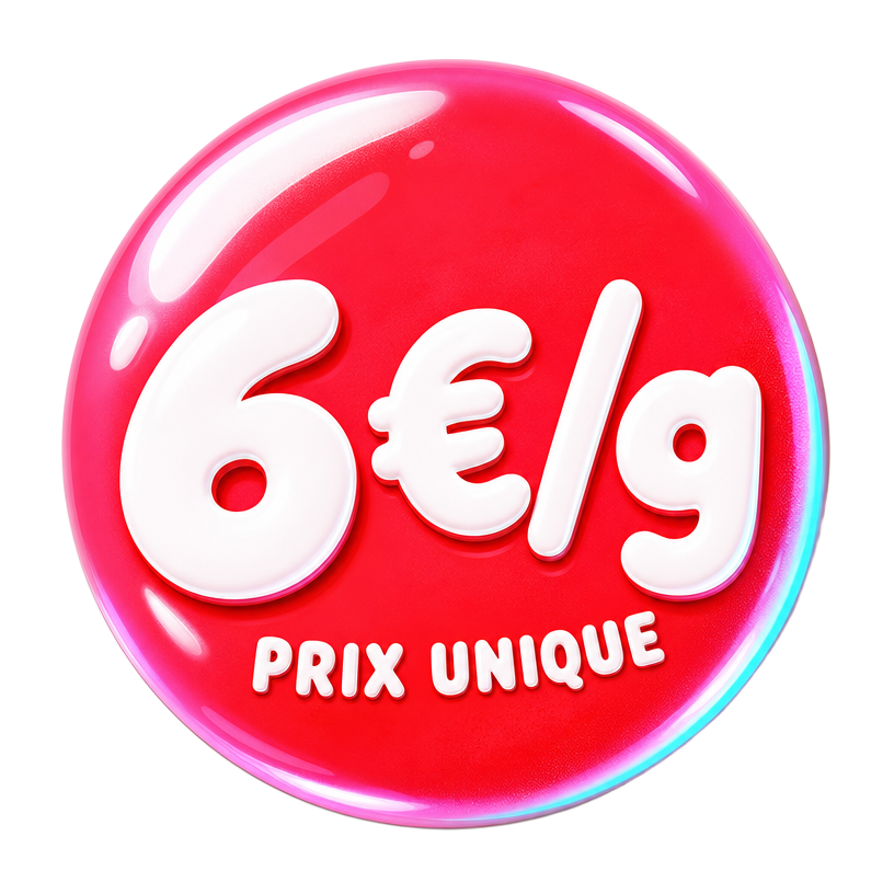 6 € le gramme, prix unique
